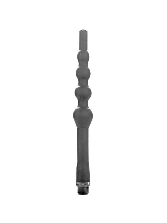 All Black - Doccia Anale con Perline in Silicone 27 CM