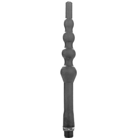 All Black - Doccia Anale con Perline in Silicone 27 CM