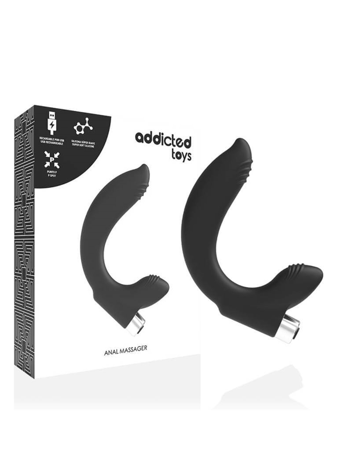 Addicted Toys - Prostatic Vibrator Rechargeable Model 7 - Black