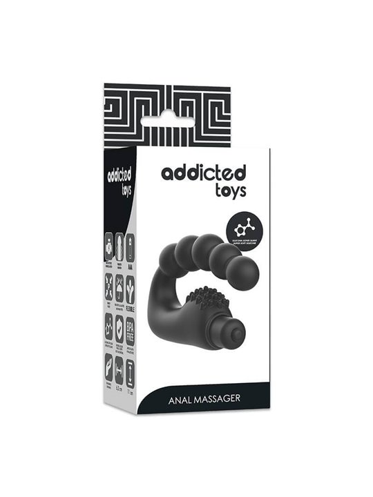 Addicted Toys - Massaggiatore Vibratore Anale Prostatico Nero