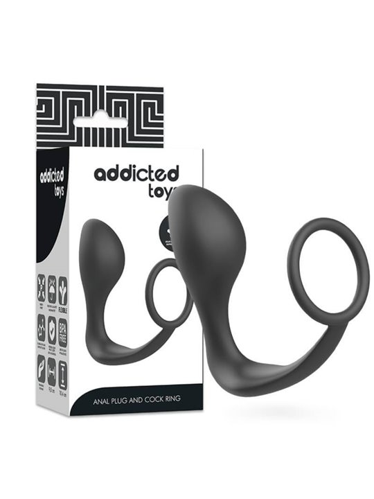 Addicted Toys - Anal Plug with Black Silicone Ring