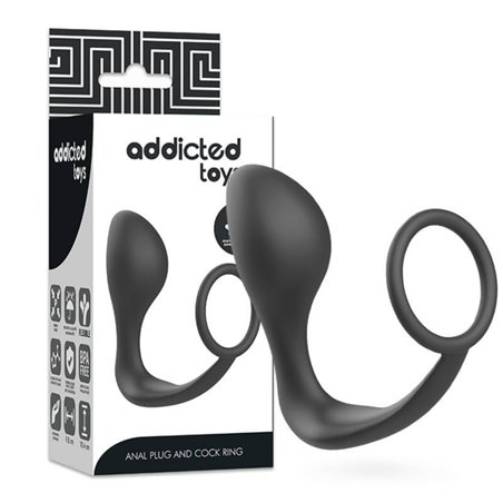 Addicted Toys - Anal Plug with Black Silicone Ring