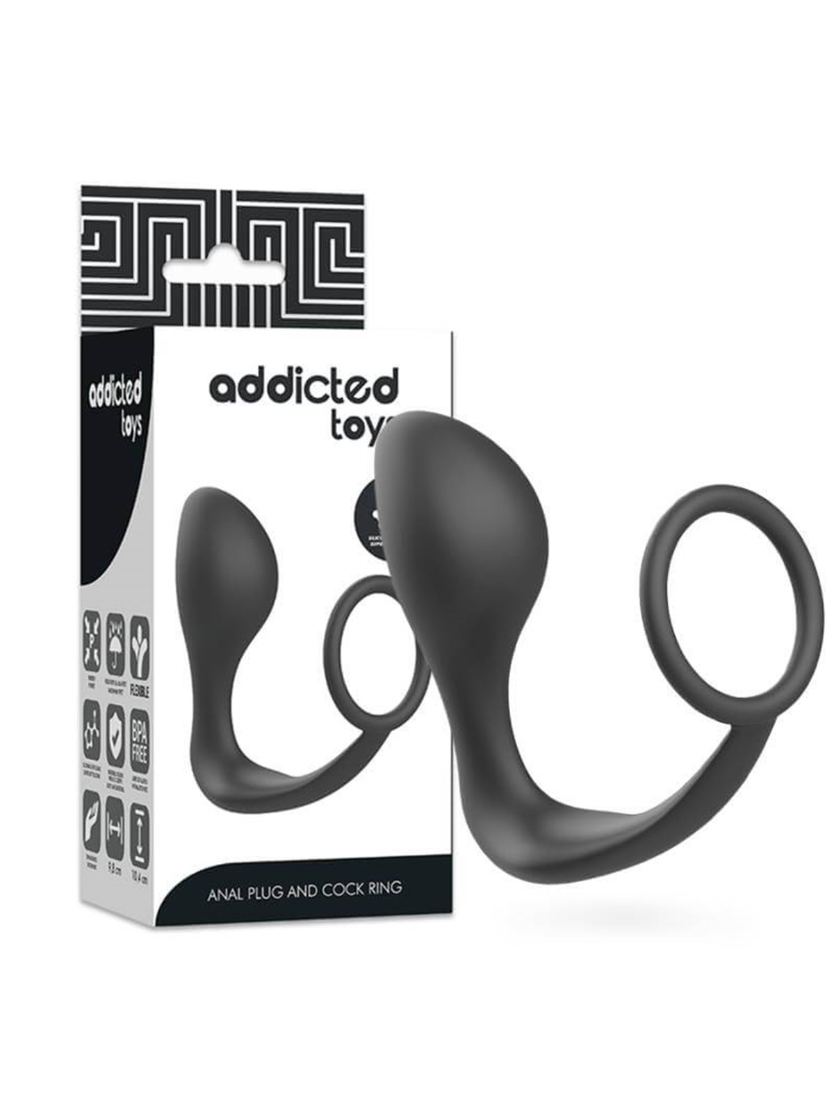 Addicted Toys - Anal Plug with Black Silicone Ring