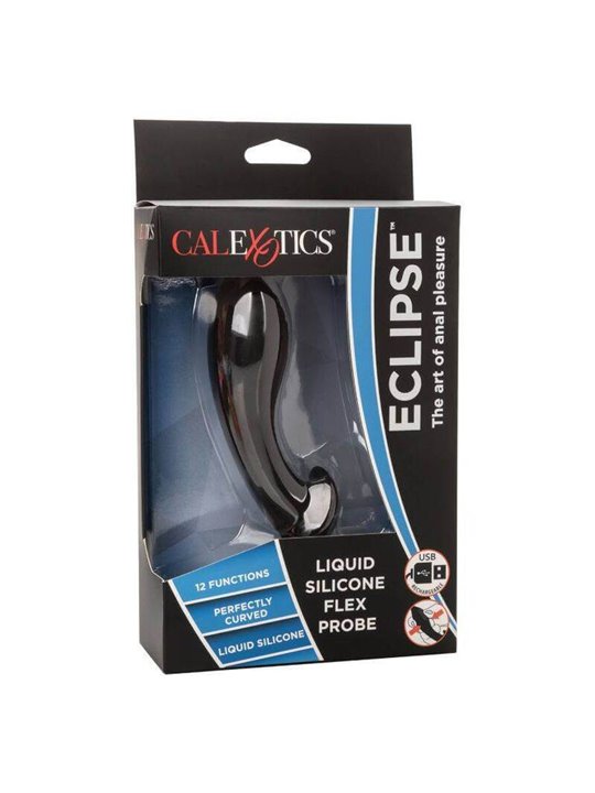 CalExotics Eclipse Flex Probe - Vibratore Anale in Silicone Liquido Nero