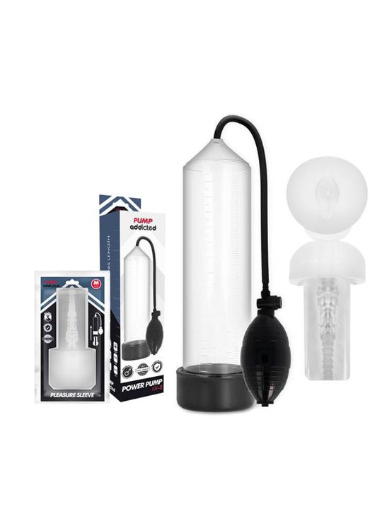 Pump Addicted - Rx3 Transparent With Pleasure Sleeve