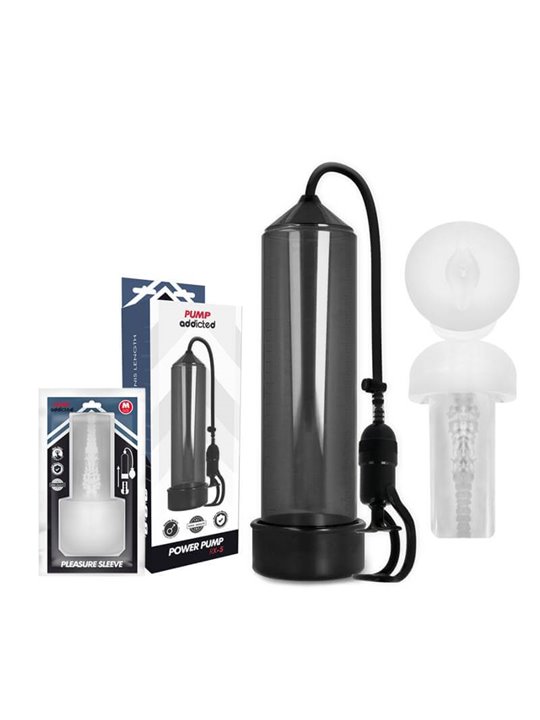 Pump Addicted - Rx5 Black with Masturbator