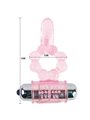 Baile - Silicone Ring 10 Tongue Rhythms with Pink Vibration
