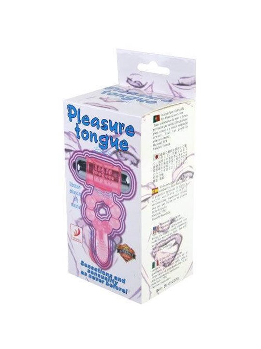 Baile - Silicone Ring 10 Tongue Rhythms with Pink Vibration