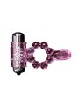 Baile - Silicone Ring 10 Tongue Rhythms with Pink Vibration