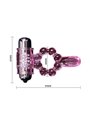Baile - Silicone Ring 10 Tongue Rhythms with Pink Vibration