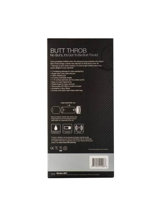 Rocks-Off - Butt Throb P-Point Stimulator 7 Speeds Black