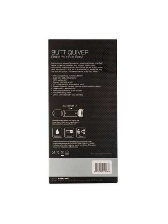 Rocks-Off - Butt Quiver P-Point Stimulator 7 Speeds Black
