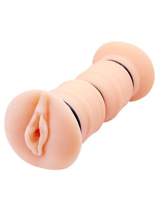 Crazy Bull - Emma Masturbatore Doppia Vagina Realistica con Anelli e Ovetto Vibrante