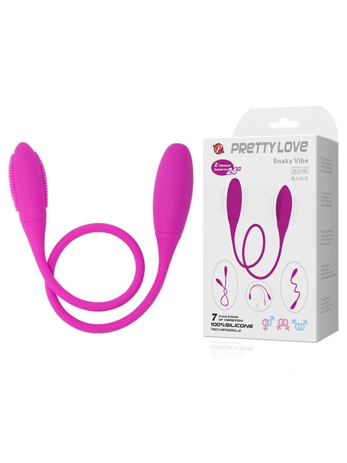 Pretty Love Snaky Vibe - Vibratore Doppio Deluxe 7 Funzioni