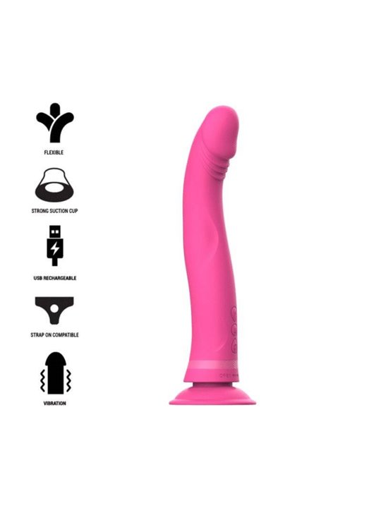 Intense - Michelangelo Pink Silicone Vibrator Dildo