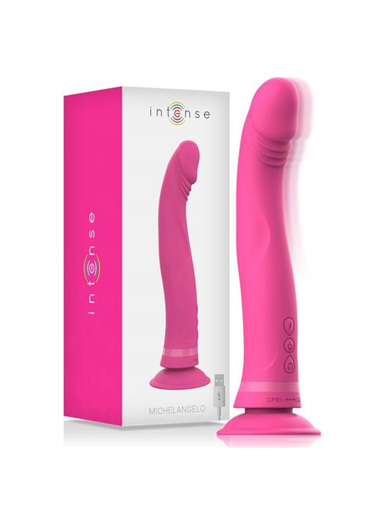 Intense - Michelangelo Pink Silicone Vibrator Dildo
