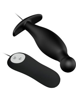 Pretty Love - Silicone Anal Plug 12 Vibration Modes Black