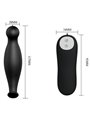 Pretty Love - Silicone Anal Plug 12 Vibration Modes Black