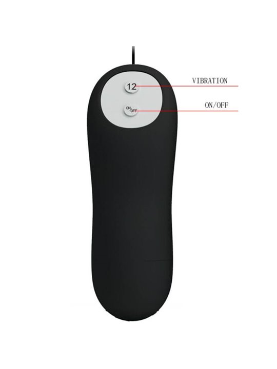 Pretty Love Bottom - Silicone Anal Plug Extra Stimulation 12 Speeds Remote Control