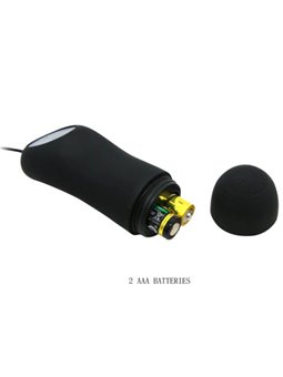 Pretty Love - Silicone Anal Plug 12 Vibration Modes Black