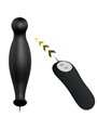 Pretty Love - Silicone Anal Plug 12 Vibration Modes Black