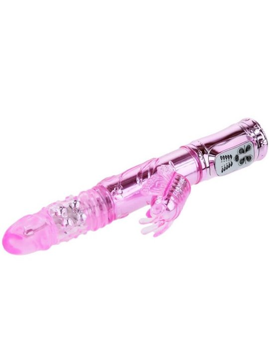Baile Throbbing Butterfly - Vibratore con Rotazione e Stimolatore a Farfalla