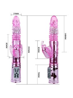 Baile Throbbing Butterfly - Vibratore con Rotazione e Stimolatore a Farfalla