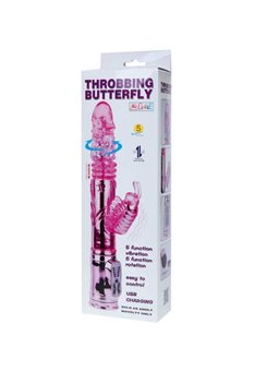 Baile Throbbing Butterfly - Vibratore con Rotazione e Stimolatore a Farfalla