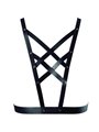 Bijoux - Indiscrets Maze Crossed Harness with Neckline Black
