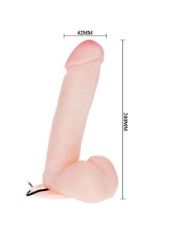 Baile Dong - Pene Realistico Vibrante con Testicoli e Ventosa - 20 CM