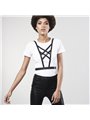 Bijoux Indiscrets Maze Cross Cleavage - Pettorina Incrociata con Scollatura - Nero