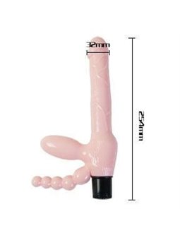 Baile Super Strapless - Dildo Strap-On Senza Imbracatura con Plug Anale e Vaginale