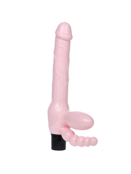 Baile Super Strapless - Dildo Strap-On Senza Imbracatura con Plug Anale e Vaginale