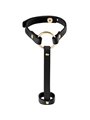 Bijoux Indiscrets Maze Hand Bracelet - Bracciale con Anello in Pelle Vegana - Nero