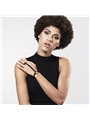 Bijoux Indiscrets Maze Hand Bracelet - Bracciale con Anello in Pelle Vegana - Nero