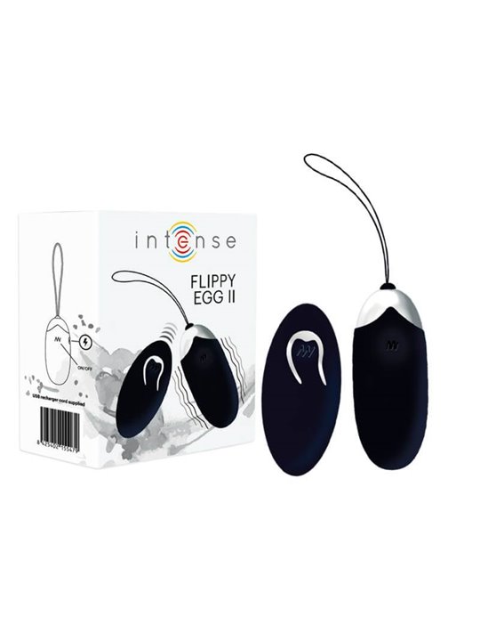 Intense Flippy II  Vibrating Egg With Remote Control Black