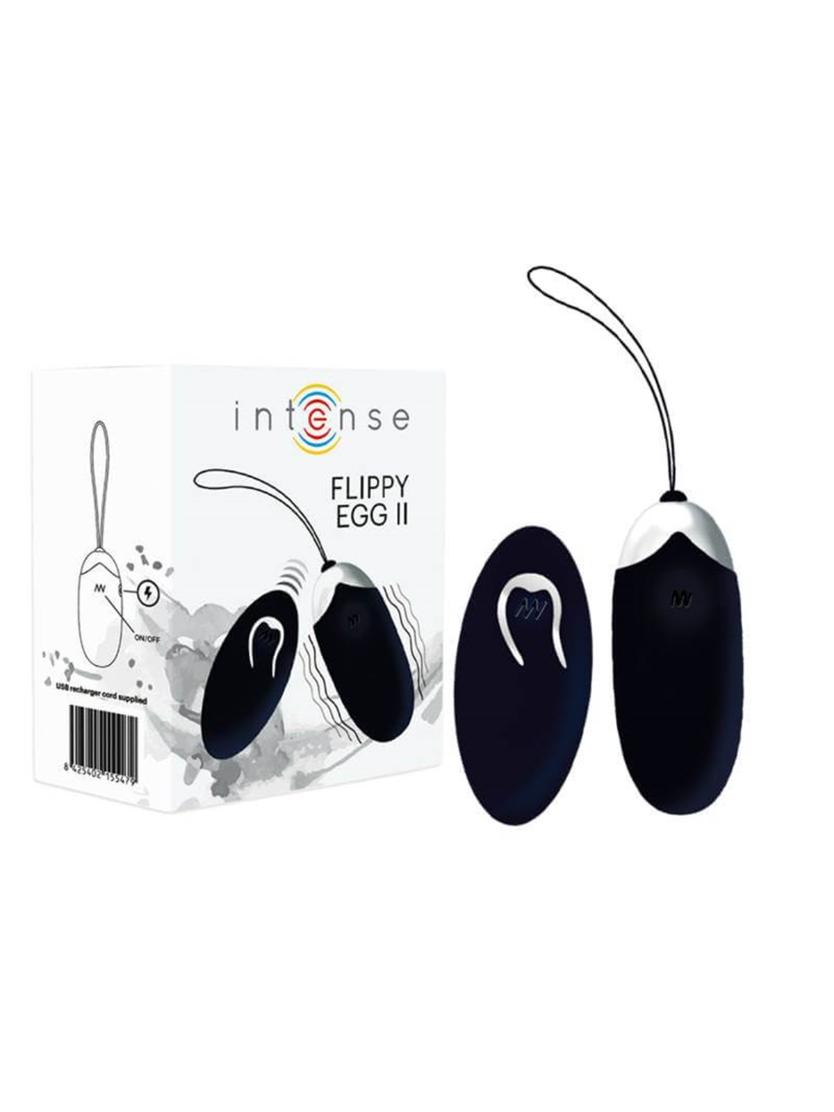 Intense Flippy II  Vibrating Egg With Remote Control Black