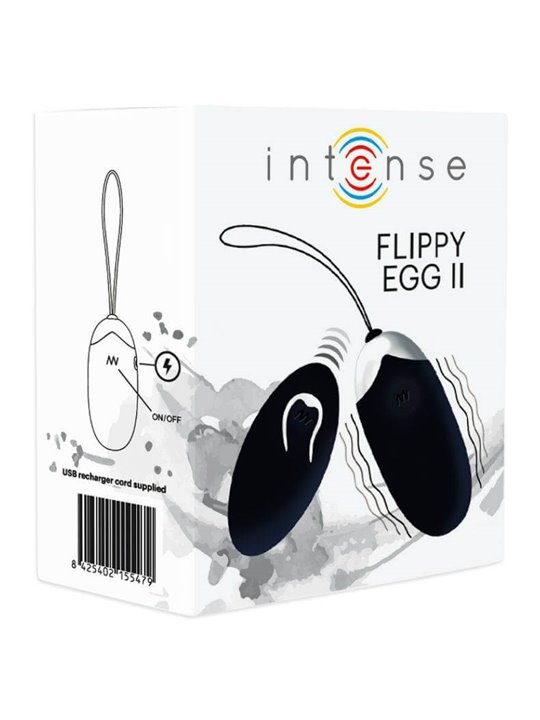 Intense Flippy II  Vibrating Egg With Remote Control Black