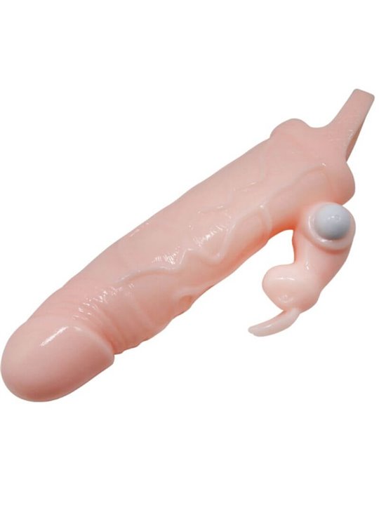 Baile - Brave Man Penis Cover with Rabbit and Double Engine Flesh 16.5 CM