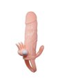 Brave Man Penis Cover with Clit and Anal Stimulation Flesh 16.5 CM