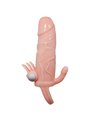 Brave Man Penis Cover with Clit and Anal Stimulation Flesh 16.5 CM