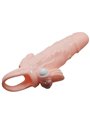 Brave Man Penis Cover with Clit and Anal Stimulation Flesh 16.5 CM