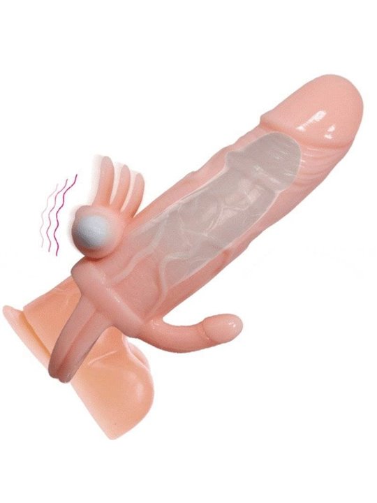 Baile Brave Man - Guaina Fallica con Plug Anale e Vibrazione 16,5 CM