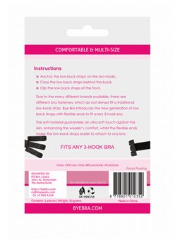 Bye-Bra - Prolunga Reggiseno a 3 Ganci per Scollo Posteriore - Set 2 Colori