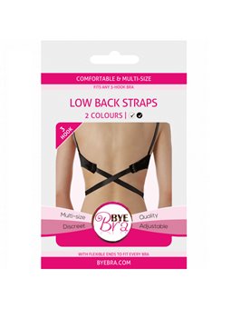 Bye-Bra - Prolunga Reggiseno a 3 Ganci per Scollo Posteriore - Set 2 Colori