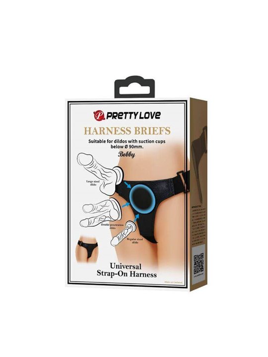 Pretty Love - Universal Harness Brief Black