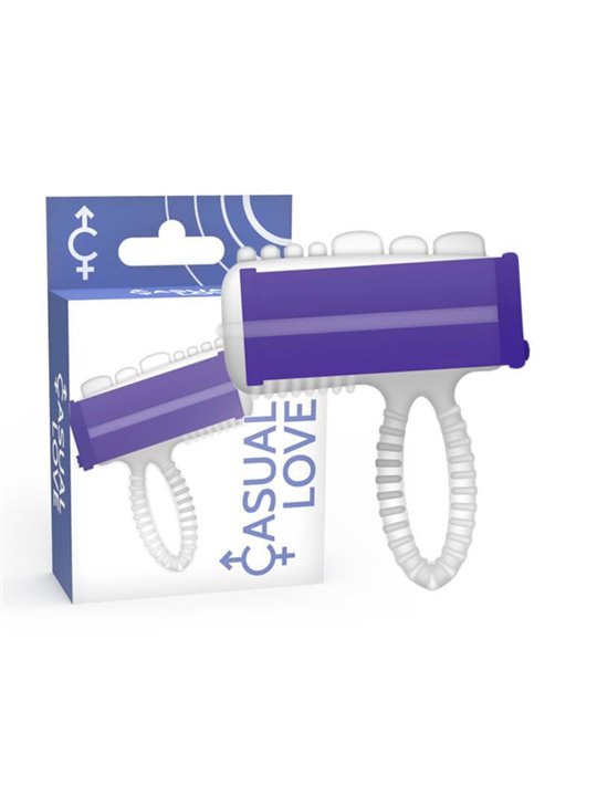 Casual Love Tongue Vibrator - Vibratore da Dito - Lingua Vibrante - Viola