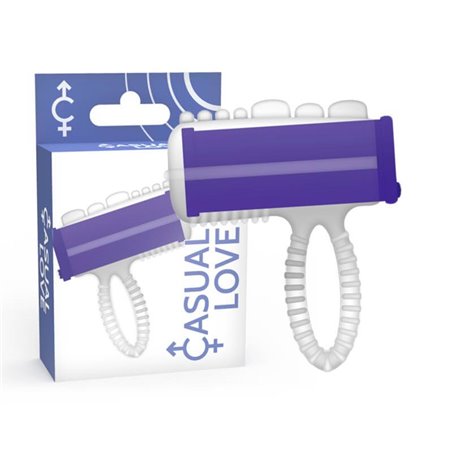 Casual Love Tongue Vibrator - Vibratore da Dito - Lingua Vibrante - Viola