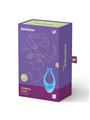 Satisfyer - Vibratore Vaginale in Silicone per Coppia Stimolatore Doppio Clitoride Partner Blu