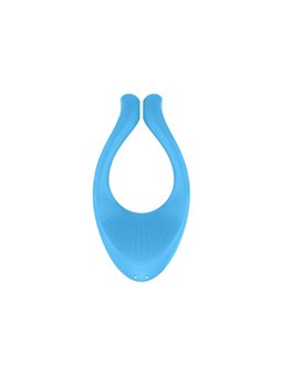 Satisfyer - Vibratore Vaginale in Silicone per Coppia Stimolatore Doppio Clitoride Partner Blu
